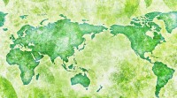 green map of the world